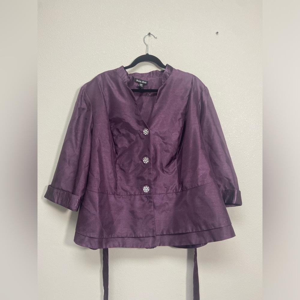 Dana Kay, purple, simple jacket